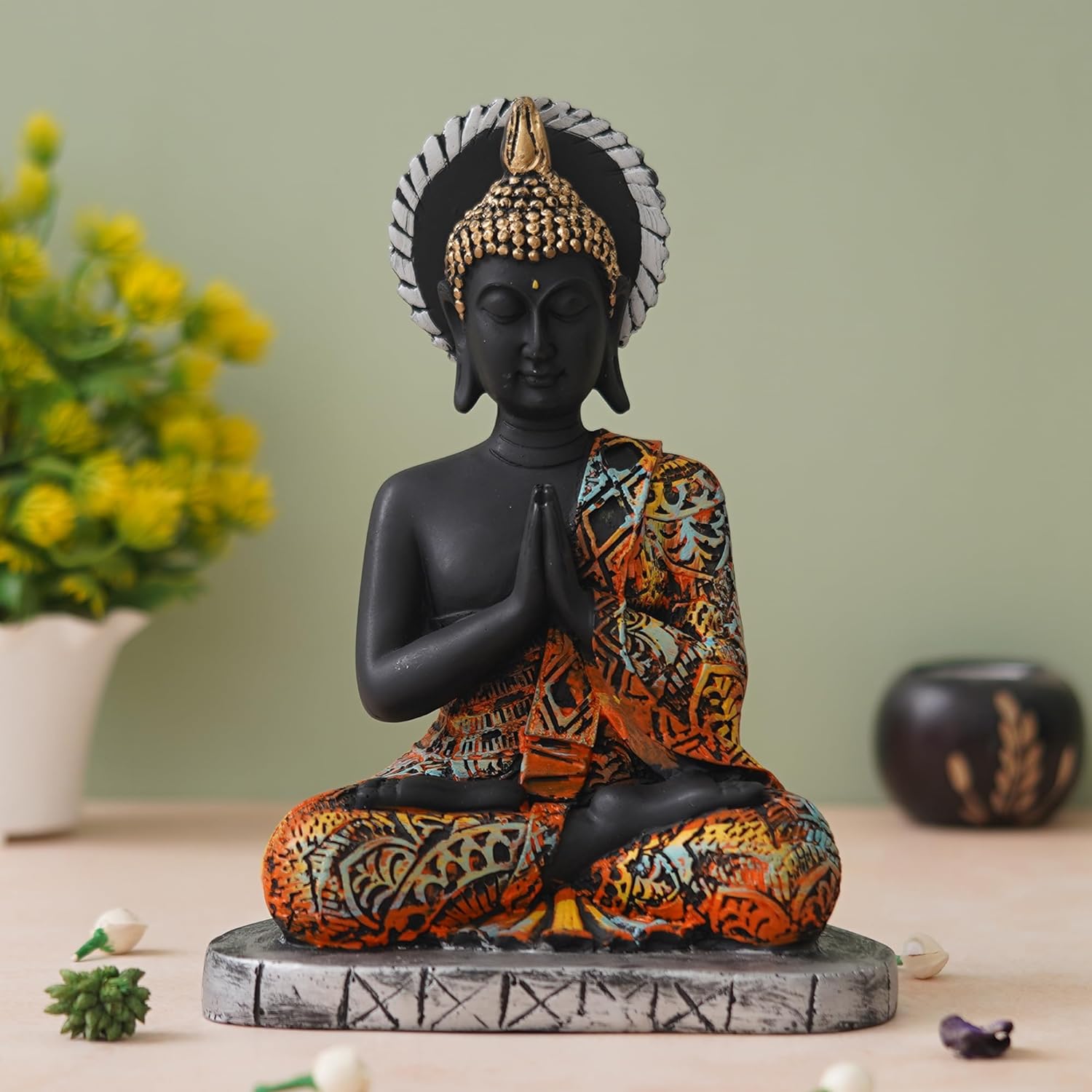 JaipurCrafts Premium Meditating Gautam Buddha in Sitting Statue Showpi