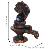 Load image into Gallery viewer, Webelkart Premium Shivling with 5 Sheshnaag Showpiece for Pooja Decor Shivling Statue Idol, Mahadev Murti, Lord Shankara for Home Decor (Shivling with 5 Sheshnaag 5.11&quot; Inches)