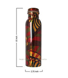 Load image into Gallery viewer, JaipurCrafts Pure Copper Modern Art Printed and Outside Lacquer Coated Bottle, Travelling Purpose, Yoga Ayurveda Healing, 1000 ML-Pack of 2
