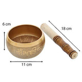 Load image into Gallery viewer, JaipurCrafts 5 inches - Singing Bowl Tibetan Buddhist Prayer Instrument With Striker Stick,OM Bell, OM Bowl, Meditation Bowl, Music Therapy