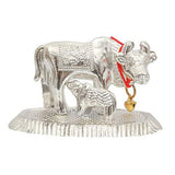 Load image into Gallery viewer, JaipurCrafts Aluminium Kamdhenu Cow And Calf Showpiece, Small, Multicolour, 1 Piece