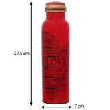 Load image into Gallery viewer, JaipurCrafts Copper Water Bottle, 1000ml, Set of 1, Red