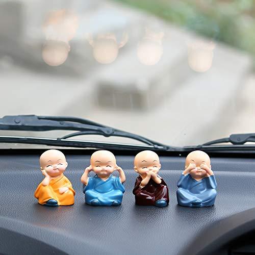 JaipurCrafts Car Ornament, Kung Fu Cartoon Little Monk Doll Decoration