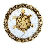 Load image into Gallery viewer, JaipurCrafts White Metal with Glass Plate Feng Shui Metal Tortoise,Turtle Plate Yantra Vastu Feng Sui, Vastu Yantra
