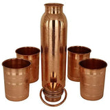 Load image into Gallery viewer, JaipurCrafts Pure Copper Bottle with Four Tumbler Glass (JaipurCrafts02103)