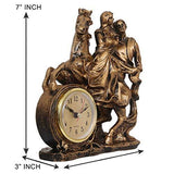 Load image into Gallery viewer, JaipurCrafts Resin Love Couple Sitting On Bike With Table Clock Statue, 18 CM, Gold, 1 Piece
