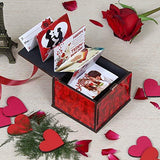 Load image into Gallery viewer, Webelkart Artificial Box (Red, 1 Wood Box With 8 Fold Greeting Card)