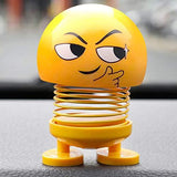 Load image into Gallery viewer, WebelKart® Smiley Spring Doll, Cute Emoji Bobble Head Dolls Car Ornaments Bounce Toys, Car Decoration for Car Interior Dashboard Expression Pack Toys (Pack of 6)