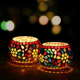 Load image into Gallery viewer, Webelkart Glass Tealight Votive Candle Holder With Tea Light Candles, Pack of 2