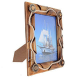 Load image into Gallery viewer, JaipurCrafts Premium Designer Table Photo Frame (5x7 inches Photo Size, Antique Finish)