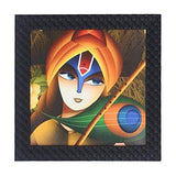 Load image into Gallery viewer, JaipurCrafts Radha Krishna Framed UV Digital Reprint Painting (Wood, Synthetic, 26 cm x 26 cm)