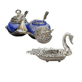 Load image into Gallery viewer, JaipurCrafts Combo of Crystal Mouth Freshner Container and Duck Dryfruit Tray