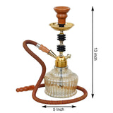 Load image into Gallery viewer, JaipurCrafts Premium Designer Red Gold QT Russian Style Hookah Set ( 13 Inches)