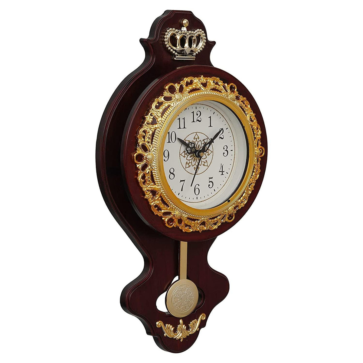 elkart Designer Mecca Madina Allah Plastic Pendulum Wall Clock