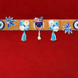 Load image into Gallery viewer, Webelkart Premium Evil Eye Flower with MDF Khatushyam Handmade Door Hanging/Bandarwal/Toran for Diwali Deccor |Traditional Bandarwal for Door | Latkan (43...