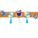 Load image into Gallery viewer, Webelkart Premium Evil Eye Flower with MDF Khatushyam Handmade Door Hanging/Bandarwal/Toran for Diwali Deccor |Traditional Bandarwal for Door | Latkan (43...