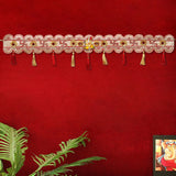 Load image into Gallery viewer, Webelkart Traditional Red Swastik with Ganesha Handmade Door Hanging for Diwali Decor/Bandarwal/Toran for Door, Traditional Bandarwal | Diwali Gift Item (43" Inches)