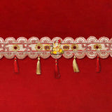 Load image into Gallery viewer, Webelkart Traditional Red Swastik with Ganesha Handmade Door Hanging for Diwali Decor/Bandarwal/Toran for Door, Traditional Bandarwal | Diwali Gift Item (43" Inches)