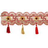 Load image into Gallery viewer, Webelkart Traditional Red Swastik with Ganesha Handmade Door Hanging for Diwali Decor/Bandarwal/Toran for Door, Traditional Bandarwal | Diwali Gift Item (43" Inches)