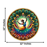 गैलरी व्यूवर में इमेज लोड करें, Webelkart Premium Dancing Peacock Wall Painting For Home decor,Mandala Style Wall Decor for Living Room, Bedroom, Office, HD Wall Painting For Home