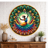 गैलरी व्यूवर में इमेज लोड करें, Webelkart Premium Dancing Peacock Wall Painting For Home decor,Mandala Style Wall Decor for Living Room, Bedroom, Office, HD Wall Painting For Home