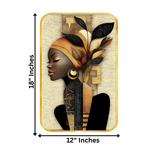 Load image into Gallery viewer, Webelkart Beautiful Elegant African Woman Wall Art For Home Decor | Premium Wooden UV Printed Wall Painting| Modern Aesthetic Home Decoration | Living Room Bedroom Wall Frame | (18x12 Inches)