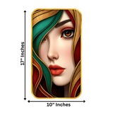 Load image into Gallery viewer, Webelkart Modern Abstract Woman Face Wall Painting For Home Decor with Gold Frame | Luxury Minimalist Painting for Living Room Bedroom Office Gift Item For Wall (17" Inches)