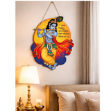 Load image into Gallery viewer, Webelkart Premium Lord Krishna Wall Hanging,Decorative Wooden Hanging for Home &amp; Temple| Spiritual Gift Item for Housewarming | Living Room Bedroom Mandir Decoration (12" Inches)