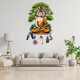 Load image into Gallery viewer, Webelkart Premium Gautam Buddha Printed Wooden Key Holder for Home Decor,Key Holder for Wall Decor (10 inches) Gift Item