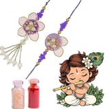 Load image into Gallery viewer, Webelkart Set Of 2 Rakhi For Brother and Bhabhi With Magnet,Rakhi For Bhabhi,Raksha Bandhan Gift,Couple Bracelet Set For Bhaiya Bhabhi,Rakshabandhan Gift. Beautiful Pair Of Festival