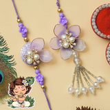 Load image into Gallery viewer, Webelkart Set Of 2 Rakhi For Brother and Bhabhi With Magnet,Rakhi For Bhabhi,Raksha Bandhan Gift,Couple Bracelet Set For Bhaiya Bhabhi,Rakshabandhan Gift. Beautiful Pair Of Festival
