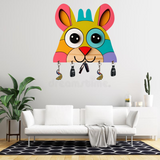 Load image into Gallery viewer, Webelkart Decorative Wall Key Holder with 5 Hooks, Cute Bunny Design, Multicolour Key Holder for Office Decor,Home Decor Item (10&quot; Inches)