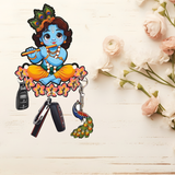 Load image into Gallery viewer, Webelkart Premium Krishna Wooden Key Holder for Home/Office Decor/Key Hanger for Wall Decor,Decorative Item for Home (10" Inches)