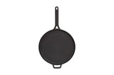 Load image into Gallery viewer, Webelkart Webelkat Pre-Seasoned Cast Iron Tawa | Flat Roti &amp; Dosa Tawa with Long Handle | Heavy Duty, Gas Stove Compatible | Chemical-Free &amp; Durable Cookware Tawa