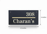 Load image into Gallery viewer, Webelkart Customised Name plate for home entrance | Wood Personalized Name Plate with 3D Letters | Door name plates | Name Plate For Home, Office &amp; Outdoor Entrance | 12 x 6 inches