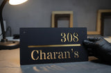 Load image into Gallery viewer, Webelkart Customised Name plate for home entrance | Wood Personalized Name Plate with 3D Letters | Door name plates | Name Plate For Home, Office &amp; Outdoor Entrance | 12 x 6 inches
