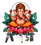 Load image into Gallery viewer, Webelkart Antique Printed Wooden Ganesha Key Holder for Home/Office Decor, Key Hanger for Wall Decor,Key Holder for Home Decor,Key Chain Holder (10" Inches)