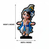 Load image into Gallery viewer, Webelkart Premium Little Krishna Idol Figurine with Traditional Dress, Table Stand, Home and Office Decor, 4 x 6 inches | Decorative Items for Home