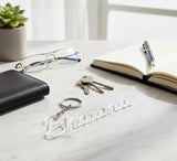 गैलरी व्यूवर में इमेज लोड करें, Webelkart Premium Customized Name Key Chain 4 Mm Thick Acrylic Key Chain. For Car And Bike - 2.5 inches