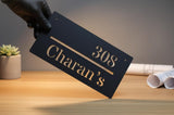Load image into Gallery viewer, Webelkart Customised Name plate for home entrance | Wood Personalized Name Plate with 3D Letters | Door name plates | Name Plate For Home, Office &amp; Outdoor Entrance | 12 x 6 inches