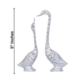 Load image into Gallery viewer, Webelkart Premium Silver Swan Couple Showpiece for Home Decor | Elegant Metal Swan Pair Statue for Living Room, Bedroom &amp; Table Decoration | Anniversary &amp; Wedding Gift Diwali Item (5" Inches)