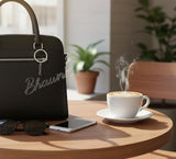 गैलरी व्यूवर में इमेज लोड करें, Webelkart Premium Customized Name Key Chain 4 Mm Thick Acrylic Key Chain. For Car And Bike - 2.5 inches