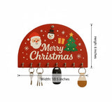 Load image into Gallery viewer, Webelkart Premium Christmas Wooden Key Holder for Home and Office Decor (10.5 x 6.5 inches)