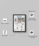 Load image into Gallery viewer, JaipurCrafts Personalized Couple Love Story Photo Frame, Custom Timeline Wall Art with Names &amp; Dates, Anniversary Wedding Valentine Gift, 11 x 8 Inches, Wood