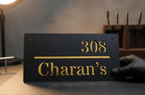 Load image into Gallery viewer, Webelkart Customised Name plate for home entrance | Wood Personalized Name Plate with 3D Letters | Door name plates | Name Plate For Home, Office &amp; Outdoor Entrance | 12 x 6 inches