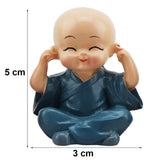Load image into Gallery viewer, Webelkart Premium Buddha Child Monk Set of 4 Statue Figurines Home Decor,Buddha Showpiece for Home Decor, Car Dashboard,Table Top Decoration Item for Home