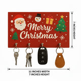 Load image into Gallery viewer, Webelkart Premium Christmas Wooden Key Holder Holder for Home and Office Decor (11 x 7 inches 0, Keychain Holder for Home