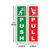 Load image into Gallery viewer, Webelkart Push Pull Door Sign Sticker Set | Self-Adhesive Wood Door Signs for Glass Doors | Push &amp; Pull Indicator Labels for Office, Hotel, Restaurant,Shop &amp; Commercial Entrances Set Of 2 ( 12 x 4" Inches )