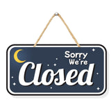 Load image into Gallery viewer, Webelkart Premium Sorry We Are Closed Acrylic Sign Name plate For Office/Business/Restaurents/Clinic/ - 10 x 5 Inches | Open Closed Name Plate For Business