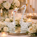 Load image into Gallery viewer, Webelkart Premium Silver Swan Couple Showpiece for Home Decor | Elegant Metal Swan Pair Statue for Living Room, Bedroom &amp; Table Decoration | Anniversary &amp; Wedding Gift Diwali Item (5" Inches)